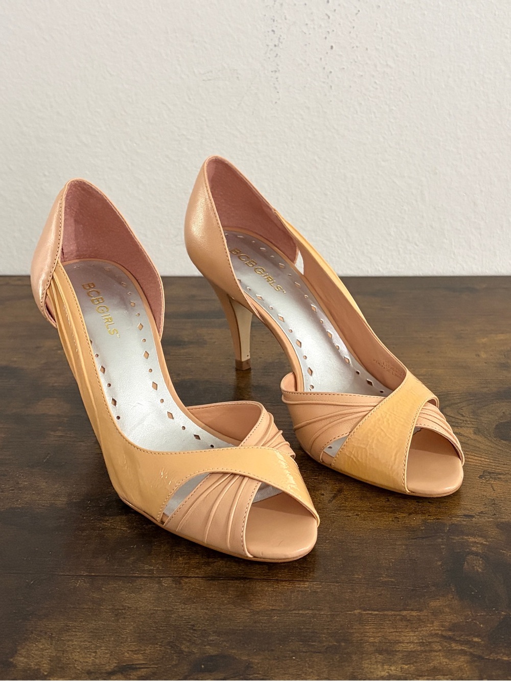 BCBGirls Tan Open Toe Heels | Size 7 | 3" Heels - Picture 9 of 13